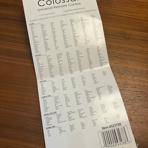 Living Solutions Colossal Universal TV VCR DVD AUDIO CABLE XL Remote Control Red - Picture 8 of 13